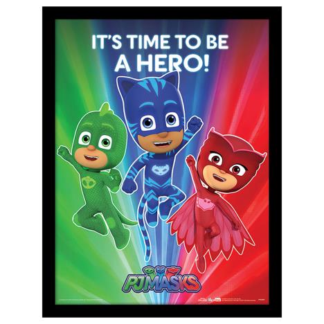 PJ Masks Hero Leap Wooden Framed Print (30 x 40cm) £14.99